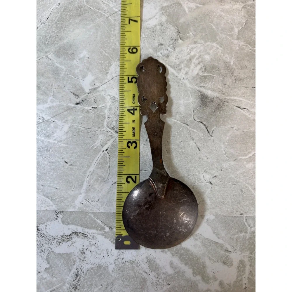 Vintage Norge Norway Souvenir Demitasse Spoon Nysolv 60GR Collectible Silverware